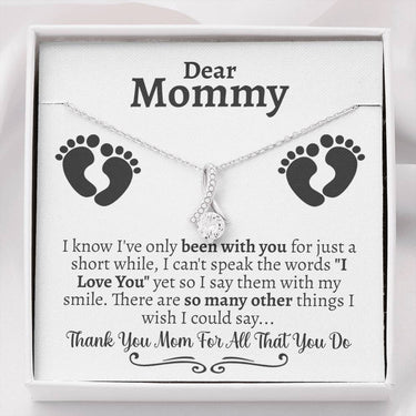 Dear Mommy Thank You Alluring Beauty Necklace - Love You This Much